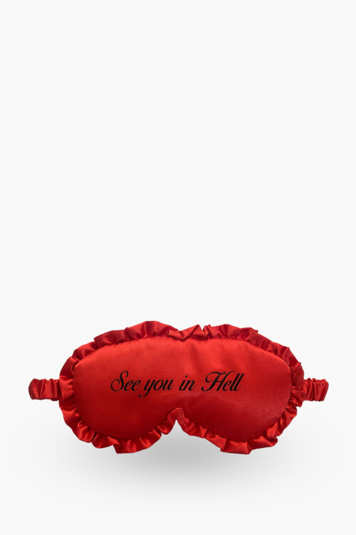 See you in Hell Sleep Mask in red