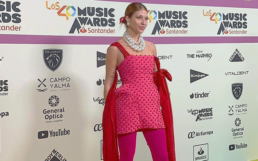 ANITA MATAMOROS wearing COMPTE Spain for Los40 Awards