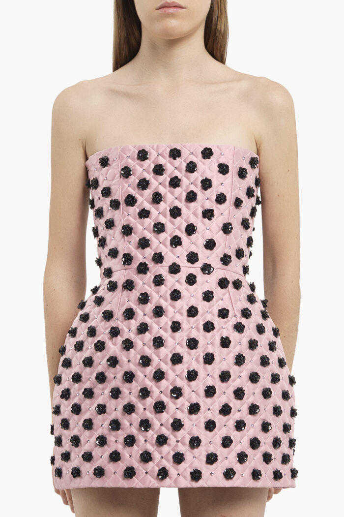Pink Quilted Mini Dress - Image 6