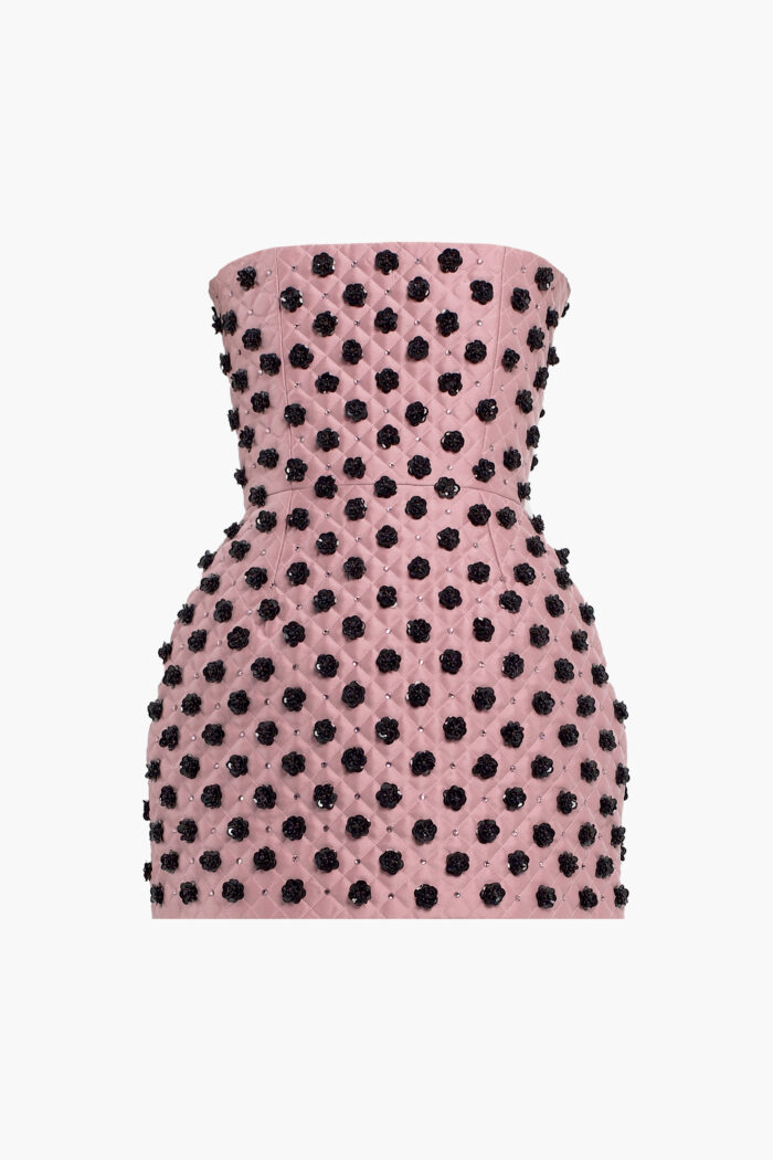Pink Quilted Mini Dress