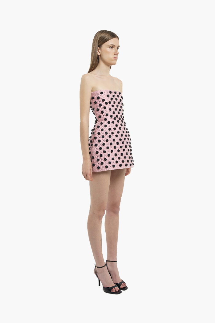 Pink Quilted Mini Dress - Image 2