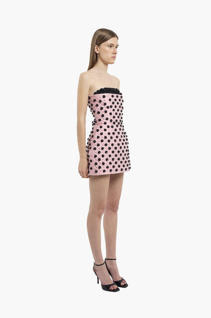 Pink Quilted Mini Dress - Image 8