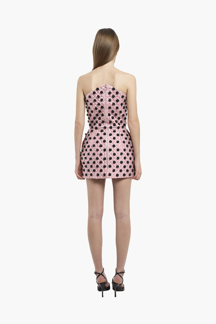 Pink Quilted Mini Dress - Image 9