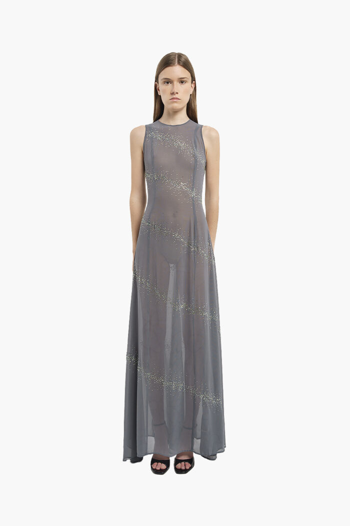 Swarovski© Long grey dress - Image 4
