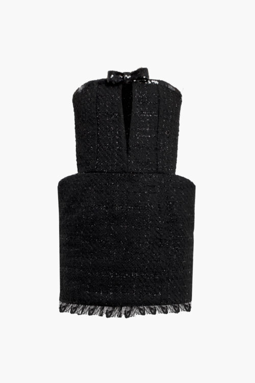 Black Tweed Mini Dress