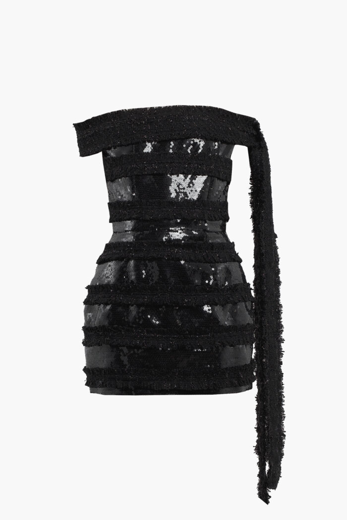 Black Strapless Mini Dress