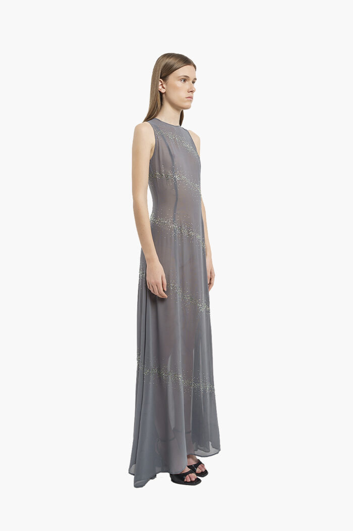 Swarovski© Long grey dress