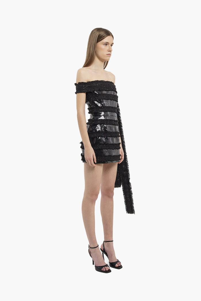 Black Strapless Mini Dress - Image 4