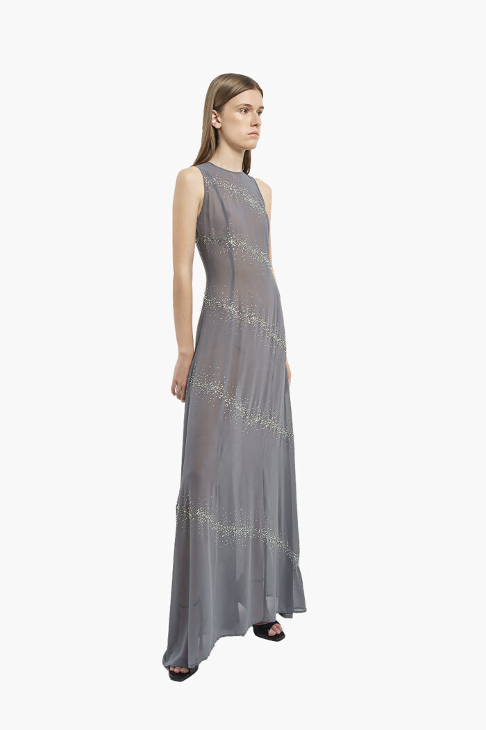 Swarovski© Long grey dress - Image 3