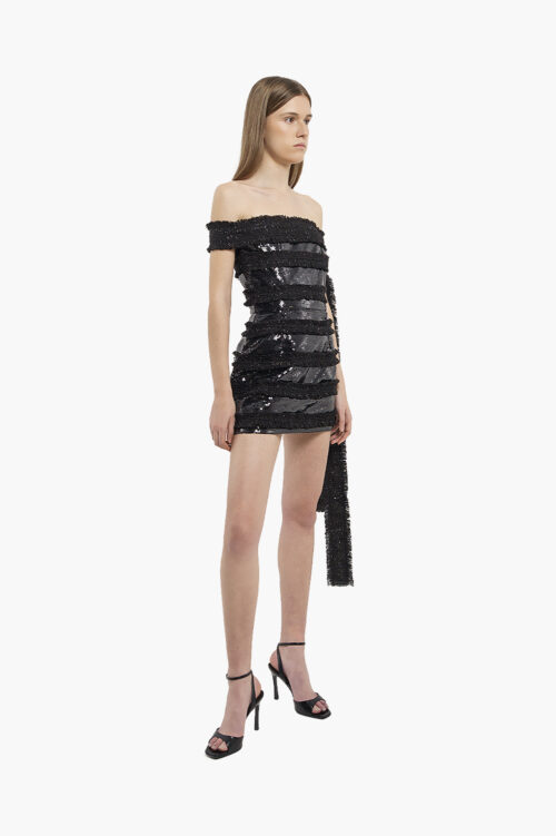Black Strapless Mini Dress