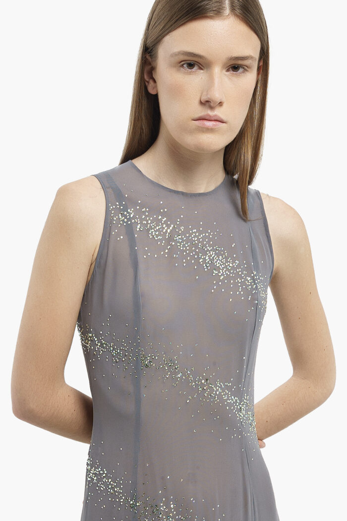 Swarovski© Long grey dress - Image 2
