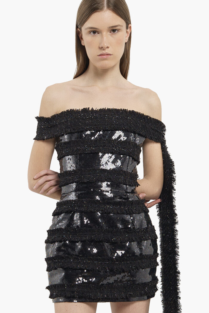 Black Strapless Mini Dress - Image 7