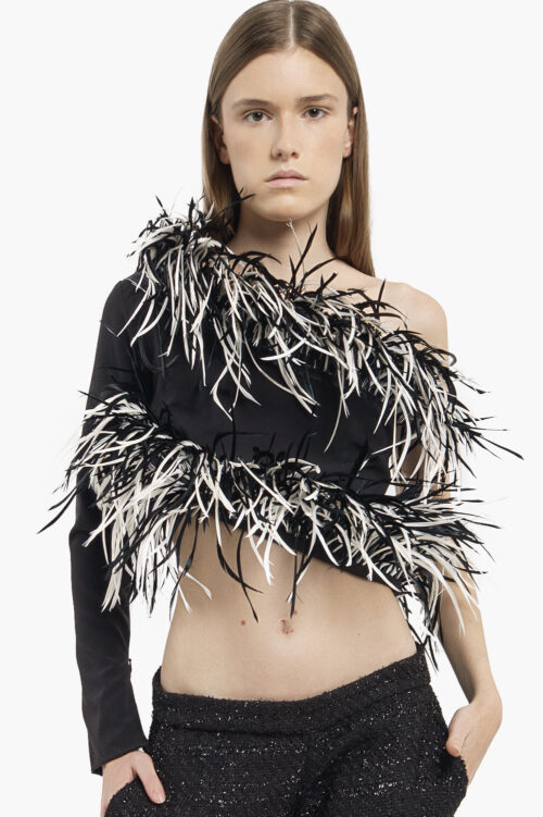 Feather Asymmetrical Top