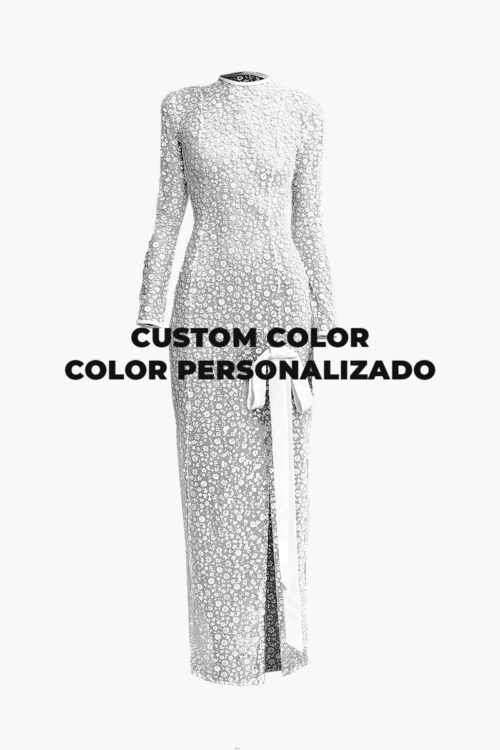 Sequin embroidered dress - Custom color